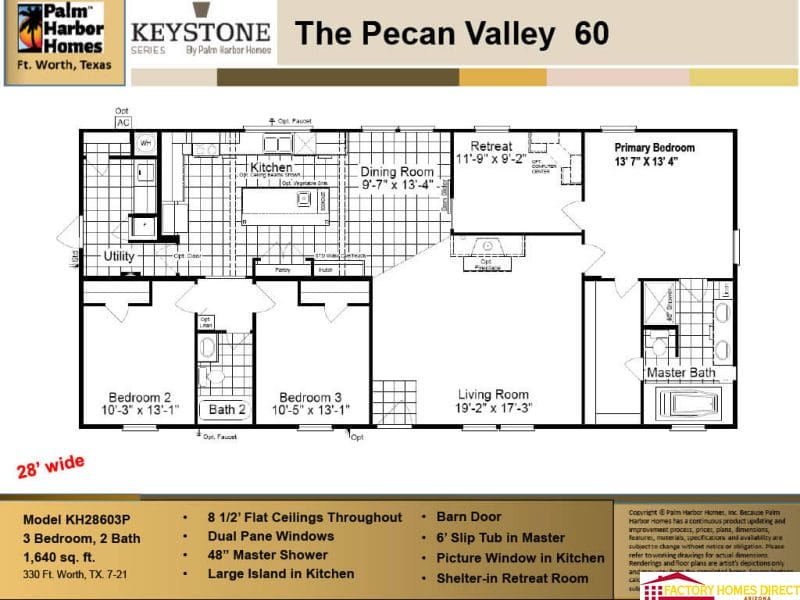 Pecan Valley 60 Floor Plan 1